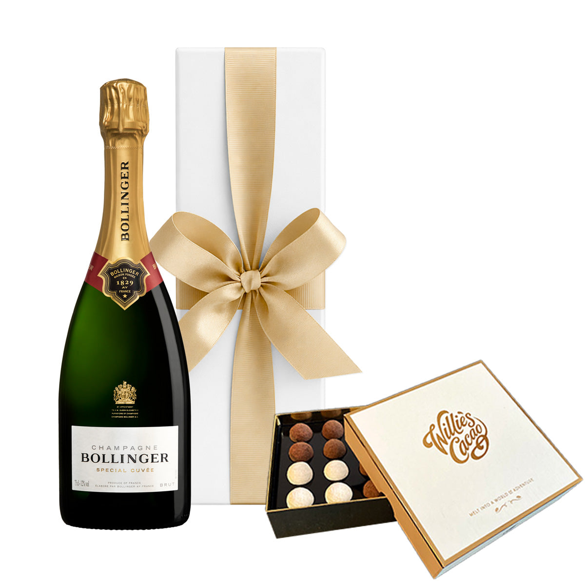 Bollinger Special Cuvée Champagne with 16 Artisan Chocolate Truffles