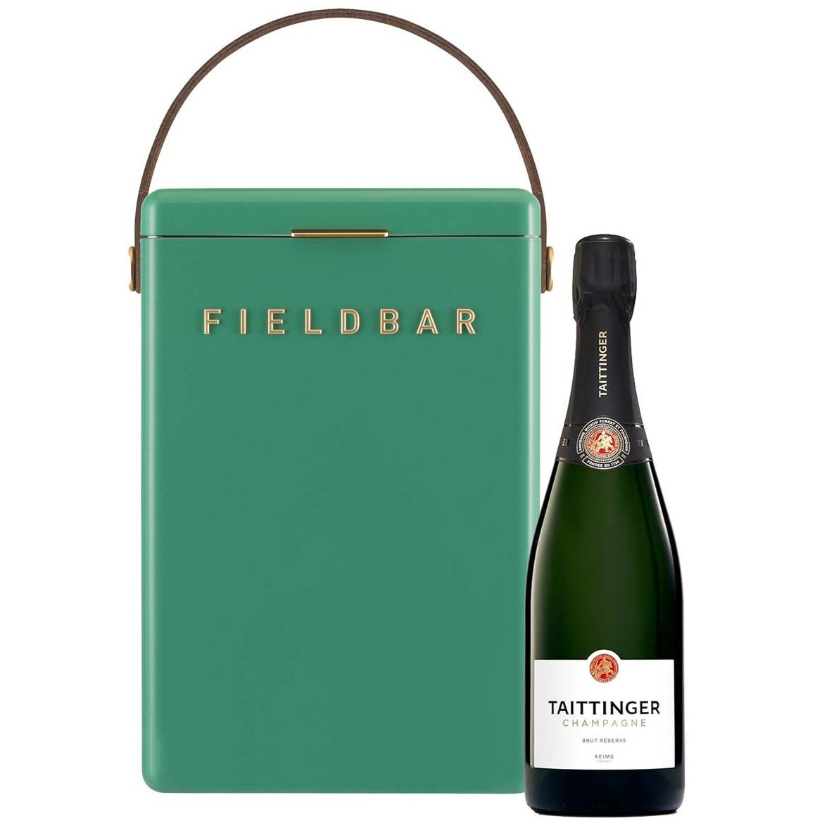 Parisian Green Fieldbar cooler with Taittinger Brut Réserve