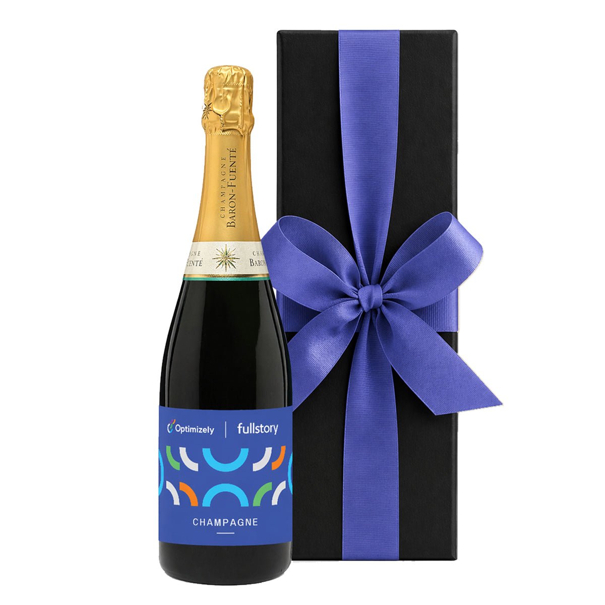 Branded Classic Cuvée Champagne in Black Gift Box - CorporateGifts.London