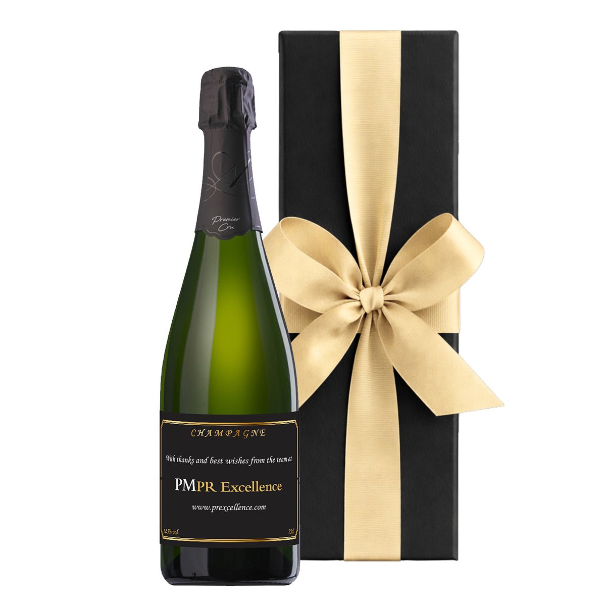 Branded Premier Cru Champagne by Champagne Autréau in Black Gift Box - CorporateGifts.London