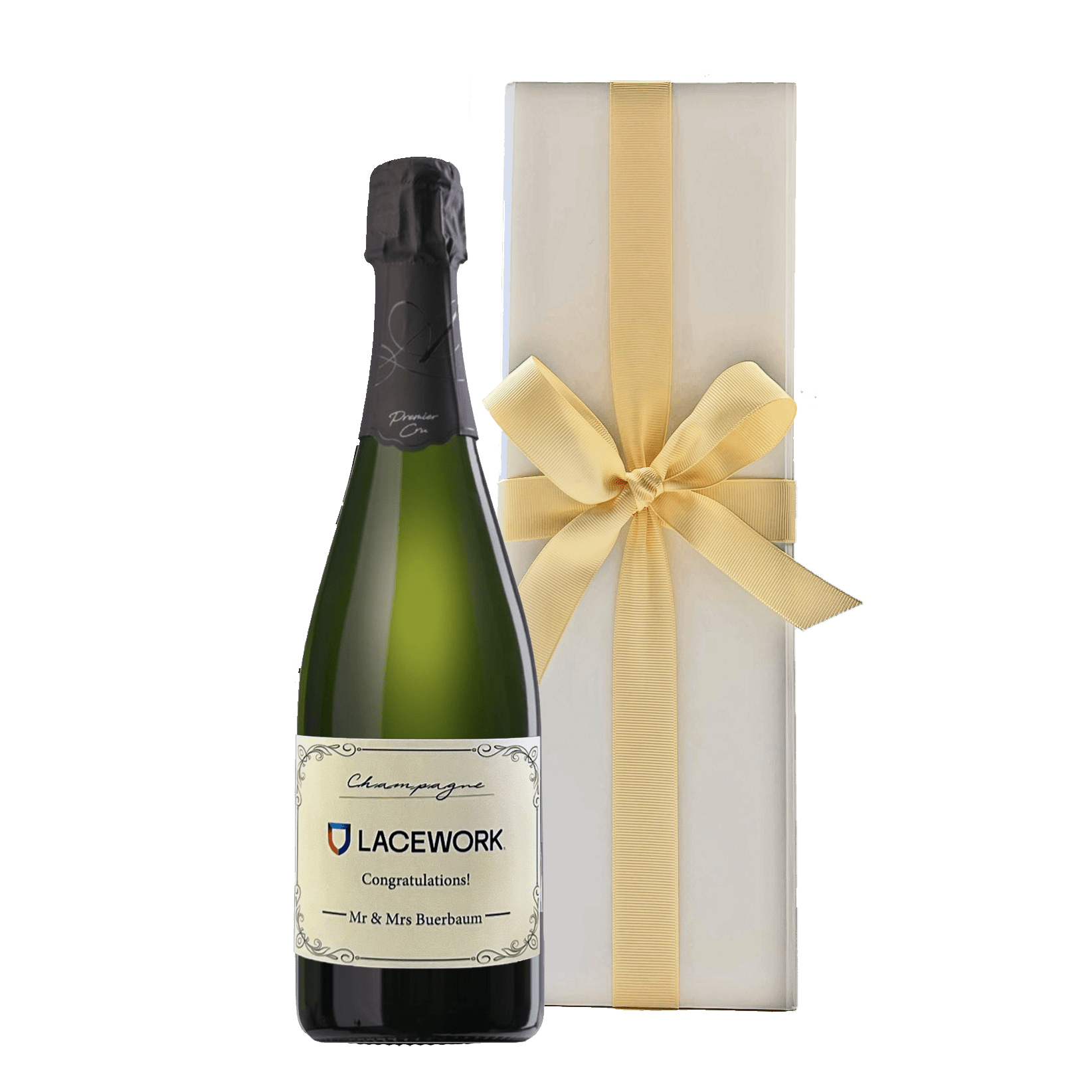 Branded Premier Cru Champagne by Champagne Autréau in White Gift Box - CorporateGifts.London