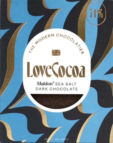 Love Cocoa 71% Dark Chocolate with Maldon Sea Salt - CorporateGifts.London