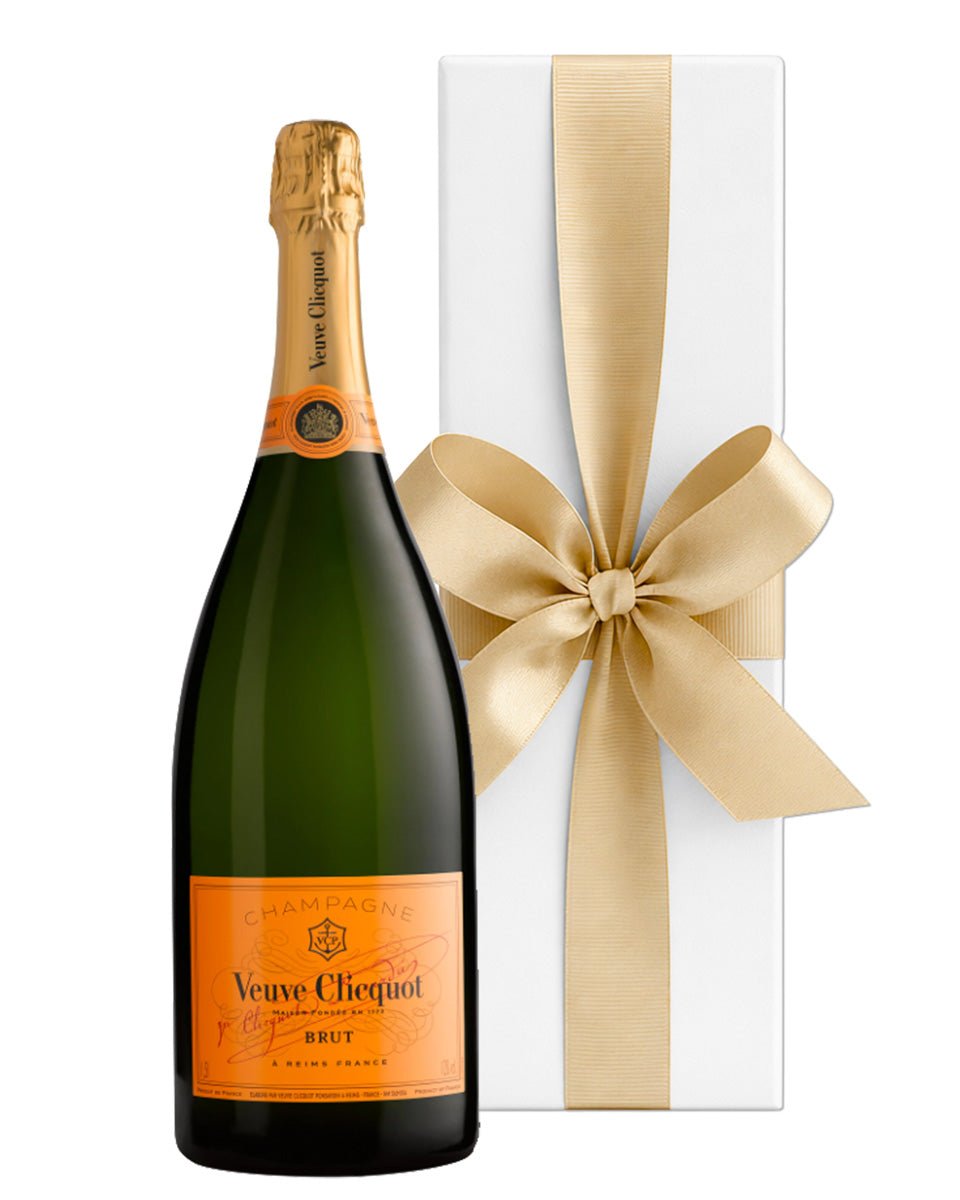 Veuve Clicquot Yellow Label Brut Magnum in White Gift Box - CorporateGifts.London