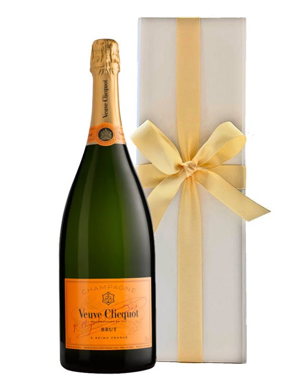 Veuve Clicquot Yellow Label Brut Magnum in White Gift Box - CorporateGifts.London