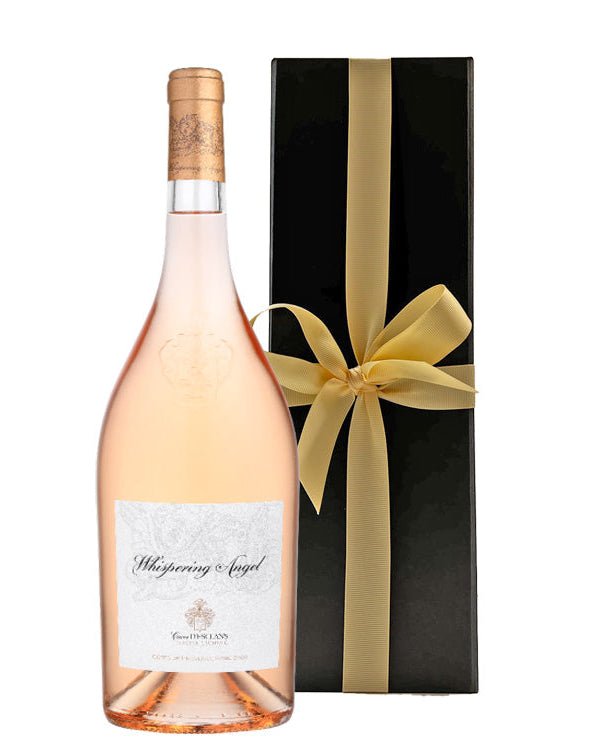 Whispering Angel Rosé Magnum in Black Gift Box - CorporateGifts.London