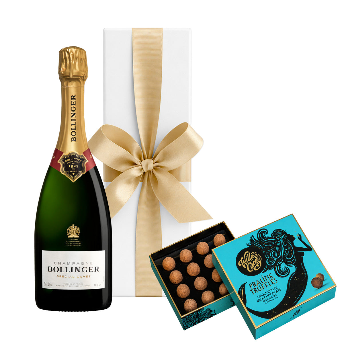 Bollinger Special Cuvée Champagne with 16 Artisan Chocolate Truffles