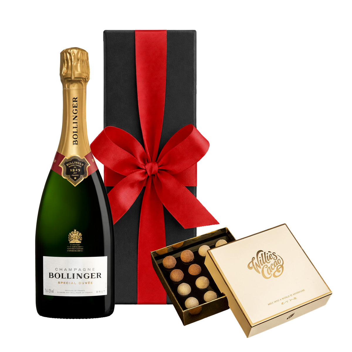 Bollinger Special Cuvée Champagne with 16 Artisan Chocolate Truffles