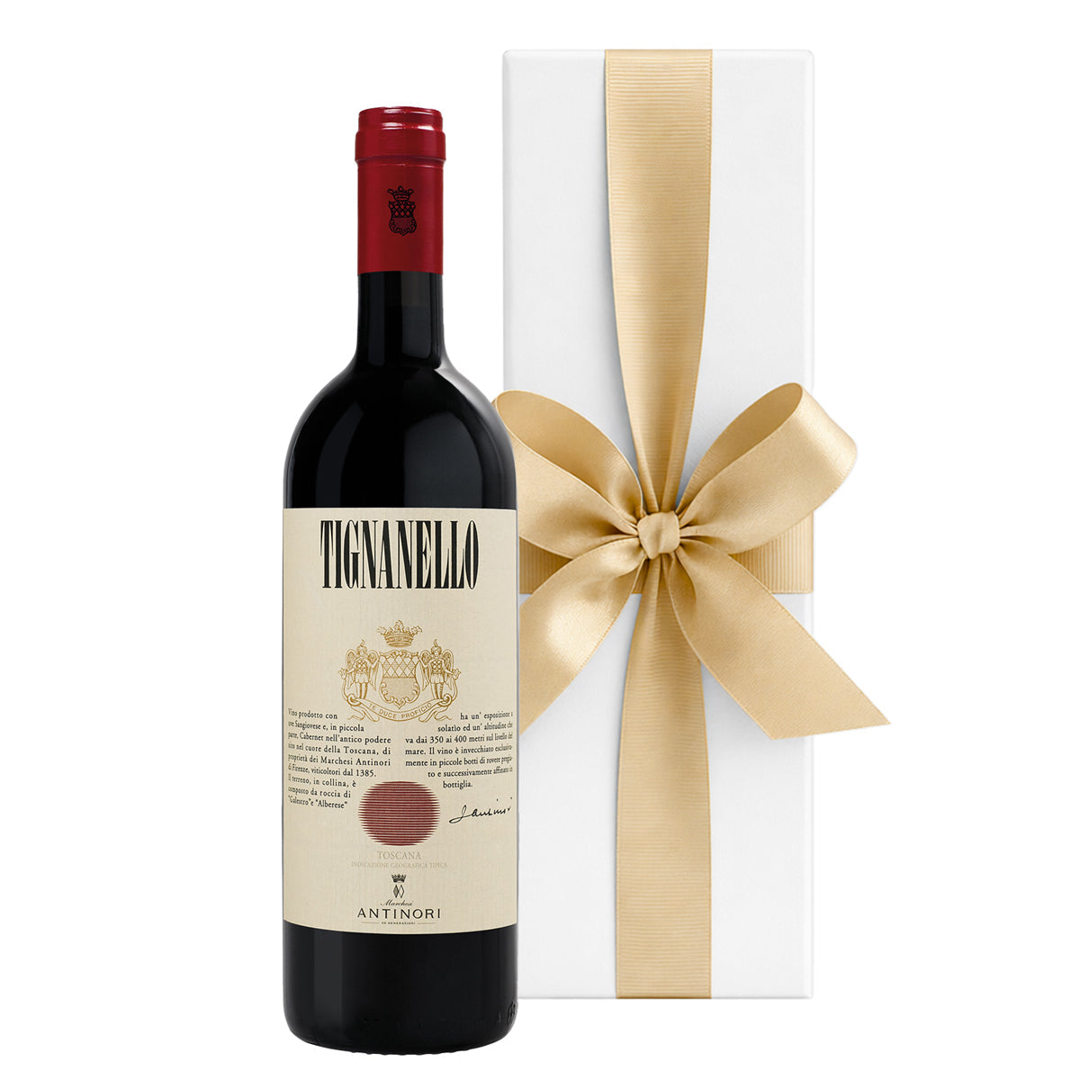 Tignanello Antinori Toscana IGT in White Gift Box - Corporate Gifts London