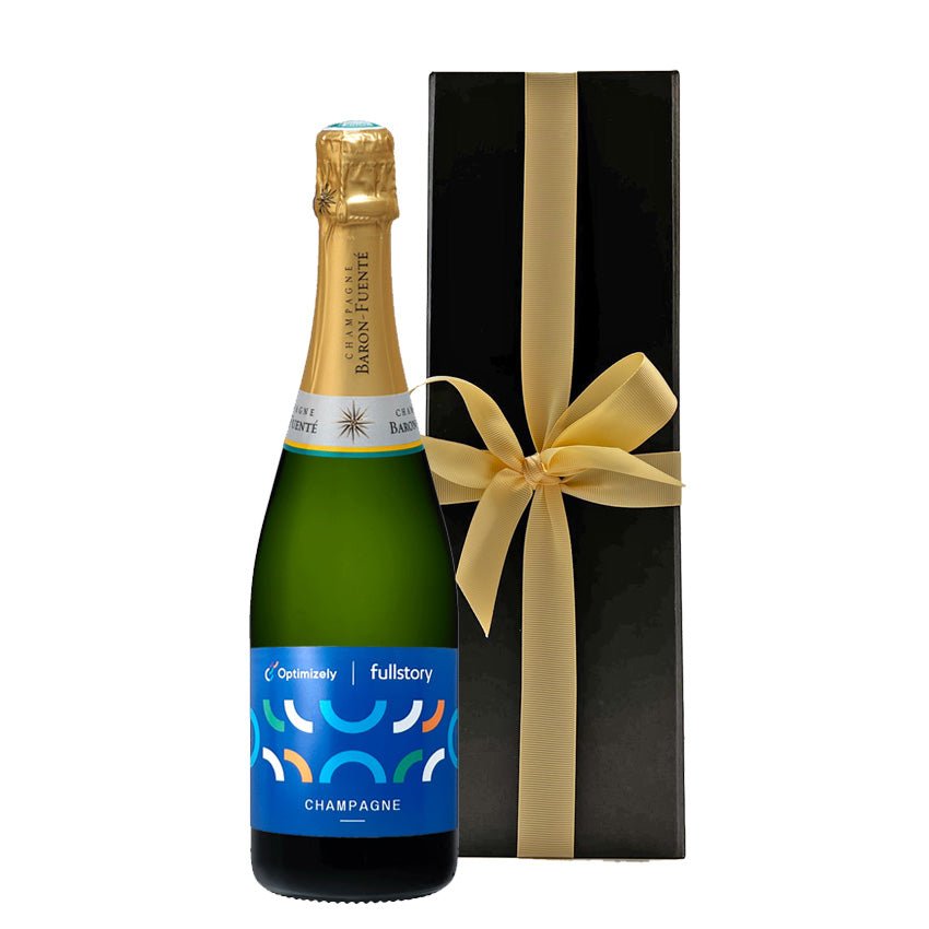Branded Classic Cuvée Champagne in Black Gift Box - CorporateGifts.London
