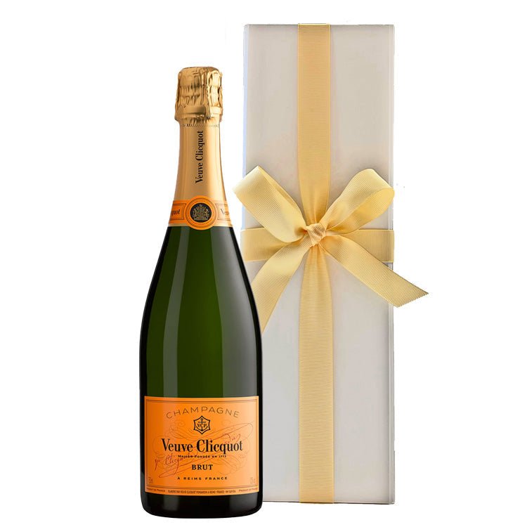 Veuve Clicquot Yellow Label Brut Champagne in White Gift Box - CorporateGifts.London